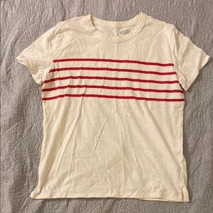 Striped Cream and Red T-Shirt